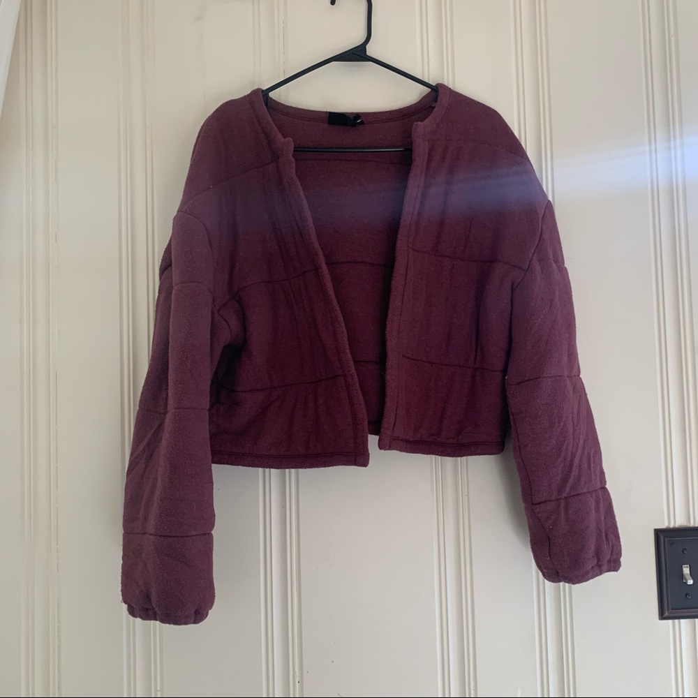 Fluffy Oversized Sweater Coat Jacket Buttonless Zipperless Urban Outfitters